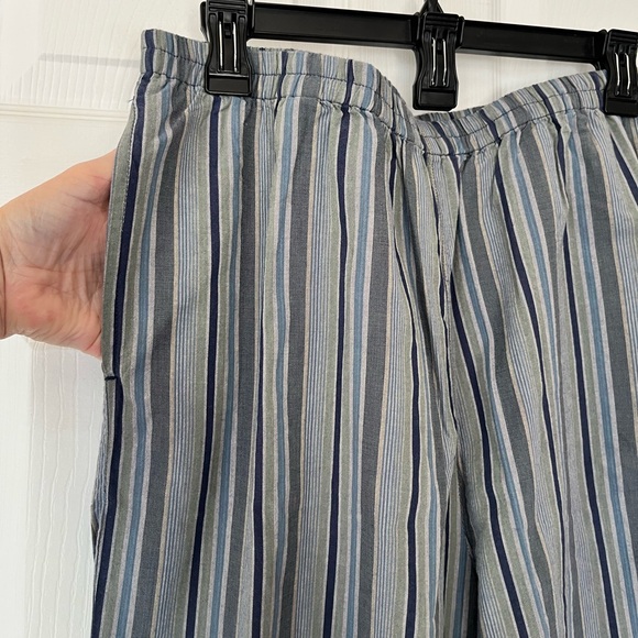 Serengeti Stripped Pull On Pants Blue/Multi Petite XL NWOT - Picture 2 of 8